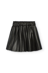 Falda Polipiel Plisada Negro Boboli ESTILO