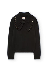 Blusa Manga Larga Cuello Moño Negro Boboli