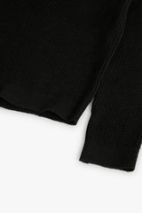 Blusa Manga Larga Cuello Moño Negro Boboli