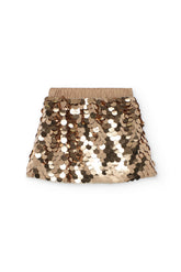 Falda Lentejuelas Dorado Boboli