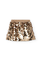Falda Lentejuelas Dorado Boboli