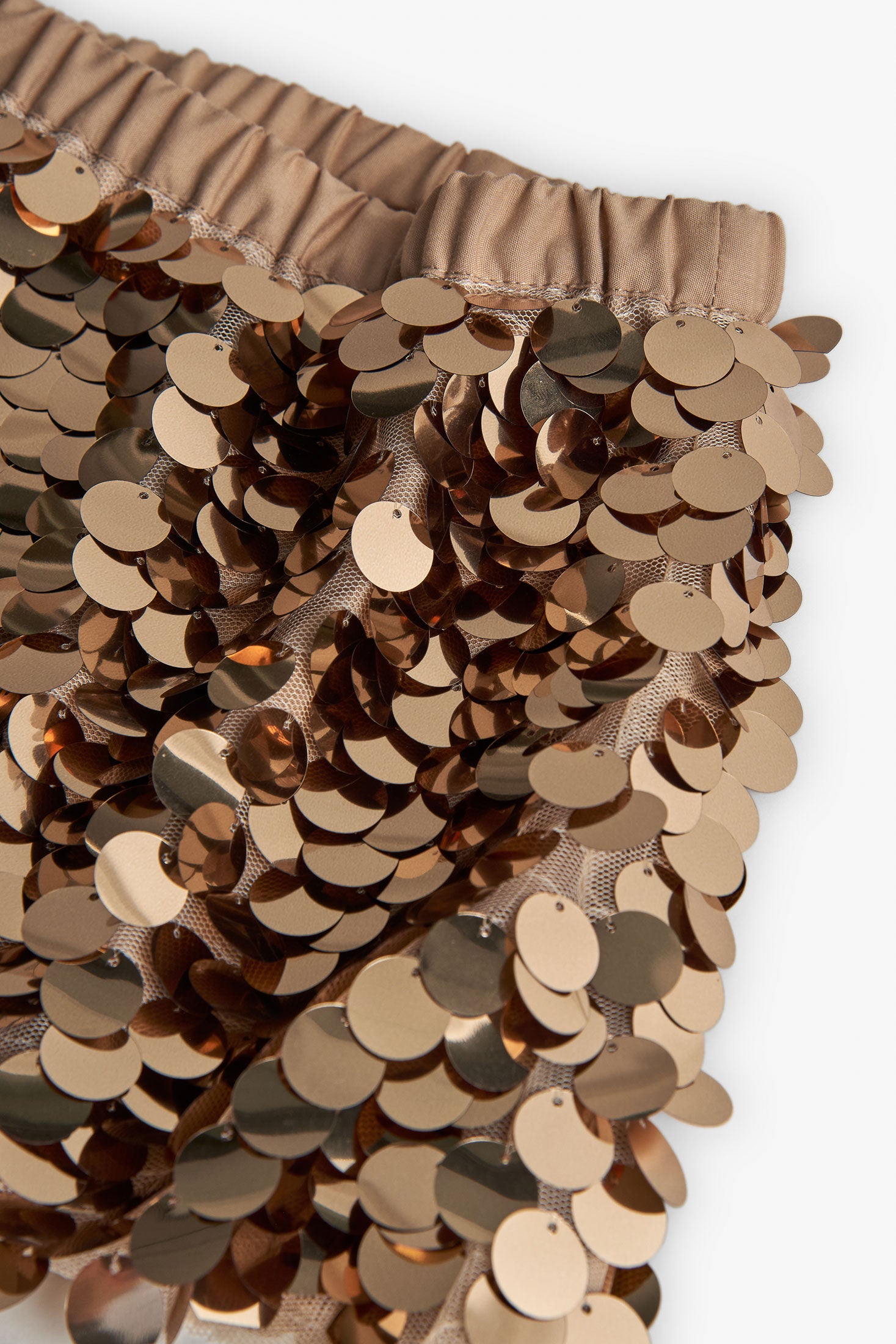 Falda Lentejuelas Dorado Boboli diseño