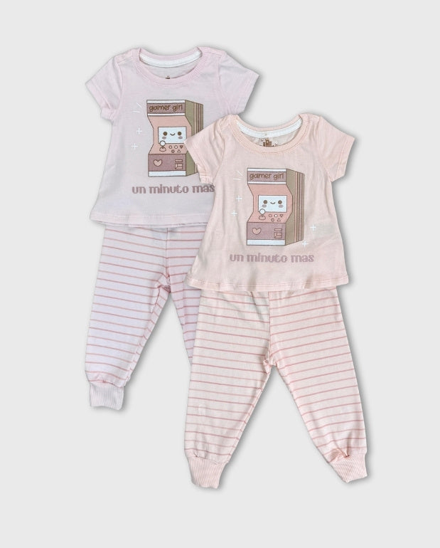 Pijama Bebé Niña Pantalon Gamer Pink