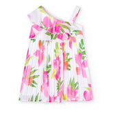 Vestido Plisado Estampado Flores