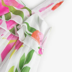 Vestido Plisado Estampado Flores