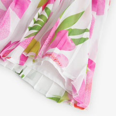 Vestido Plisado Estampado Flores