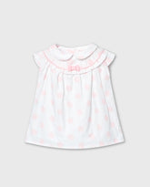 Vestido Cuellos Puntos Rosa Boboli