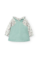 Vestido Pana Flores Verde Menta Boboli Diseño