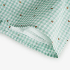 Vestido Con panty Cuadros Corazones Verde