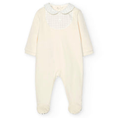 Pijama Pelele Terciopelo Blanco