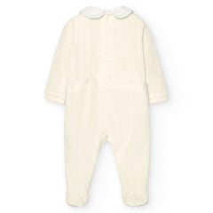 Pijama Pelele Terciopelo Blanco