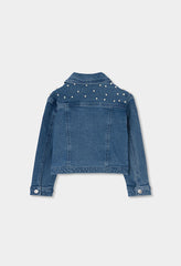 Chaqueta Detalle Perlas Denim Oscuro Boboli