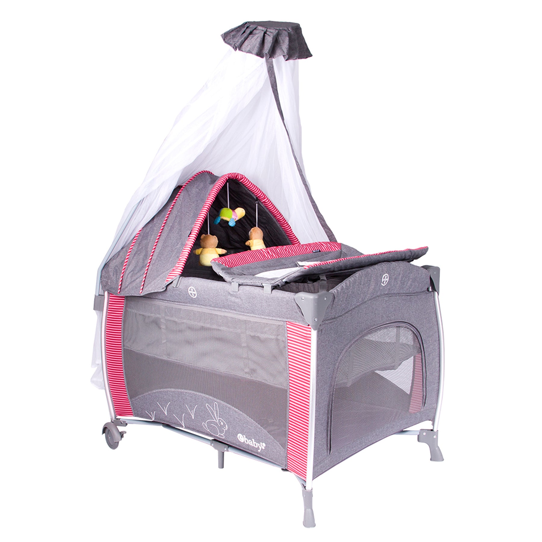 Cuna Corral Noa Rojo Ebaby®