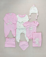 Set Primer Dia Ardilla Baby Rosa