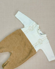 Set Primer Día Oso Bufanda Camel Detalle