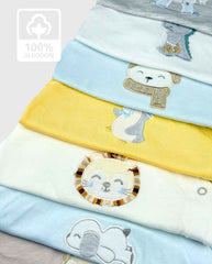 Semanario Algodón 24 Piezas Animales Niño Leon oso dinosaurio