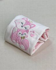 Set Primer Dia Zorro Corona Rosa Cobija