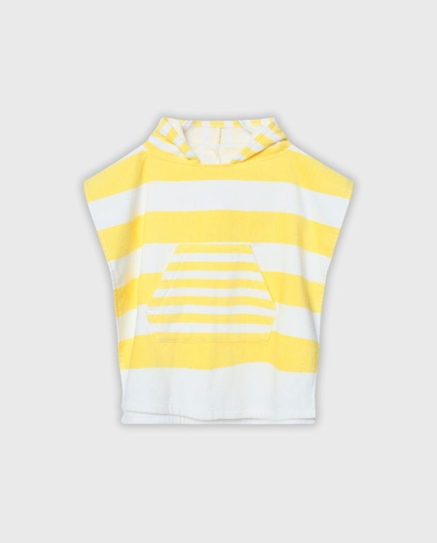 Toalla Con Capota Rayas Amarillo Boboli