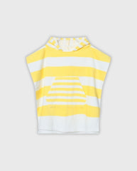 Toalla Con Capota Rayas Amarillo Boboli