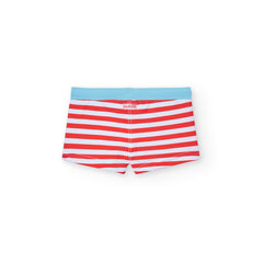 Bermuda De Baño Rayas Rojo