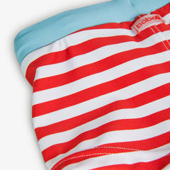 Bermuda De Baño Rayas Rojo