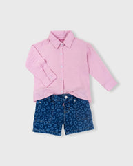 Conjunto para Niña Short Camisa Rosa