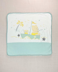 Set Primer Día Chaleco Oso Verde Cobija