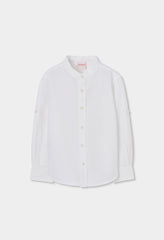 Camisa Clásica Manga Larga Blanco Boboli estilo