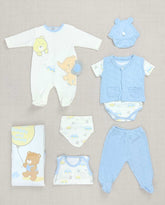 Set Primer Dia Oso Elefante Azul