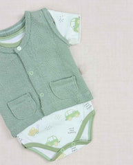 Set Primer Dia Oso Elefante Verde Detalle