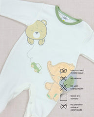 Set Primer Dia Oso Elefante Verde Niños