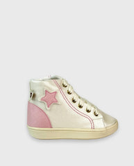 Tenis Bota  Combiado Estrella Marfil Melosos Moda