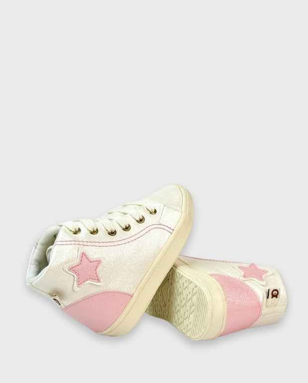 Tenis Bota  Combiado Estrella Marfil Melosos Niña