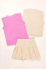 Conjunto Falda Y Chaleco Para Niña Verano | Travesuras espalda