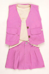 Conjunto Falda Y Chaleco Para Niña Verano | Travesuras