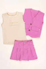 Conjunto Falda Y Chaleco Para Niña Verano | Travesuras despiece