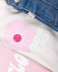 Conjunto 3 Piezas Chaqueta Larga Flores Estilo