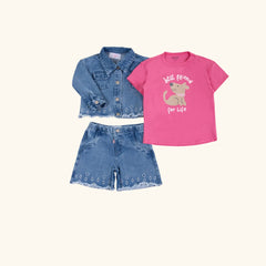 Conjunto 3 Piezas Detalles Bordados Dog