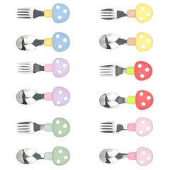 Set de Cubiertos Metalizado Hongo Colores