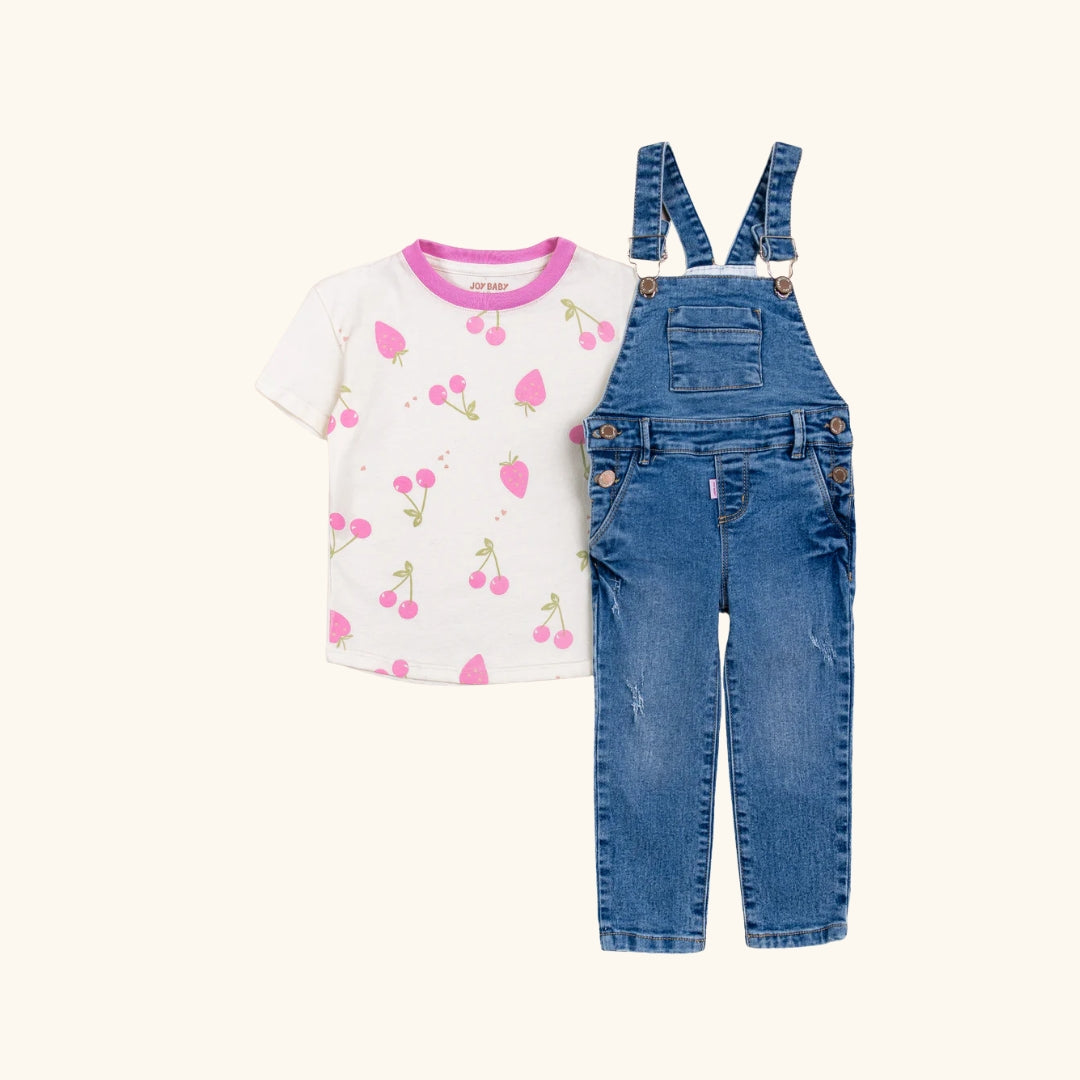 Conjunto Overol Estampado Fresas