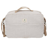 Bolso pañalera Nature algodón reciclado beige Bimbidreams
