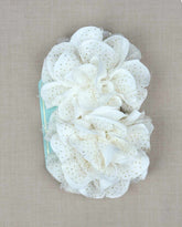 Set 2 Pinzas Maxi Puntos Dorados Blanco