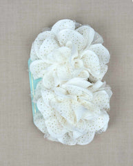 Set 2 Pinzas Maxi Puntos Dorados Blanco