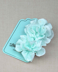 Set 2 Pinzas Puntos Dorado Azul Fashion