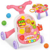 Andadera 2 En 1 Con Sonido Frutas rosa