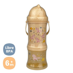 Termo Pitillo Con Porta Snack Unicornio