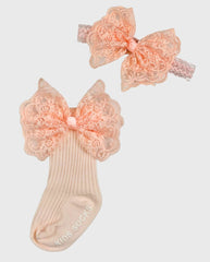 Set Medias Largas y Balacas Bebé Niña Surtido Encaje
