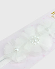 Balaca Cintillo Flores Perlas Detalle