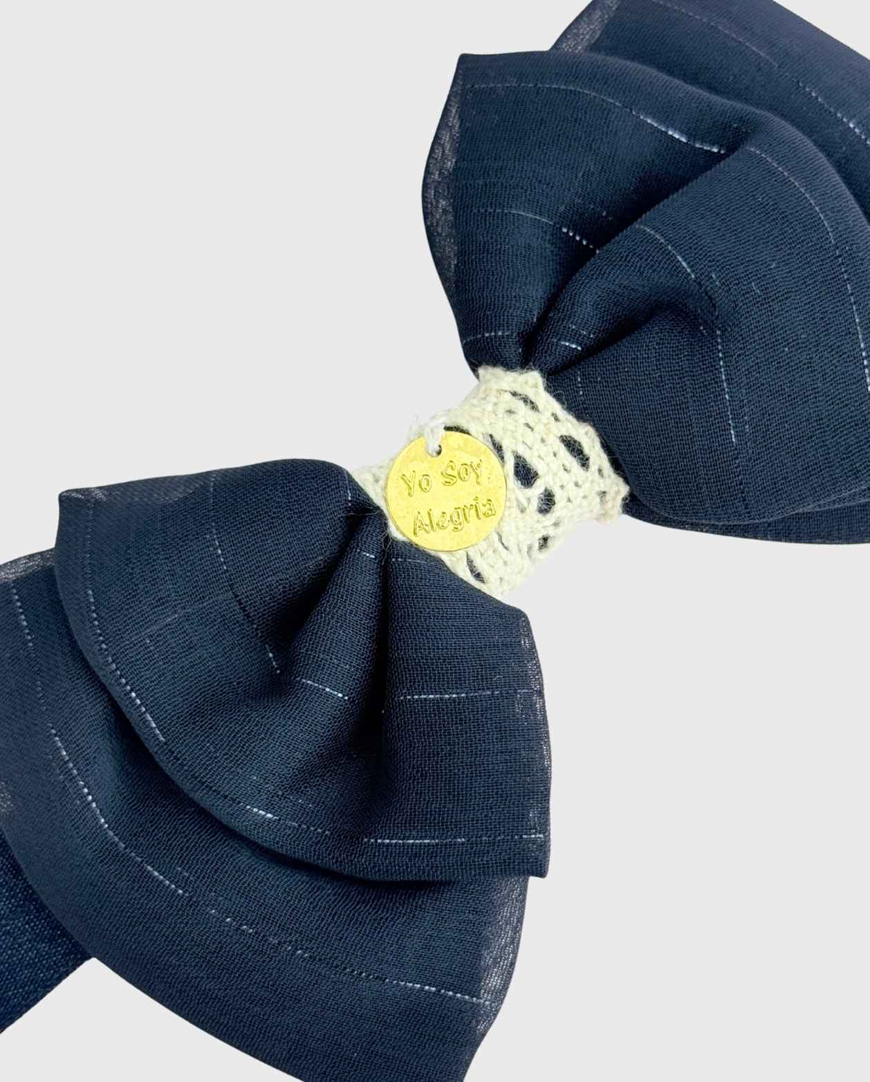 Balaca Cintillo Moño Doble Navy