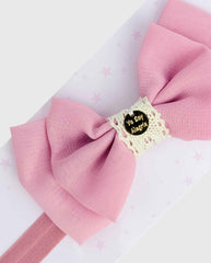 Balaca Cintillo Moño Doble Pink